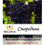 Вино полусладкое "Смородиновое" красное